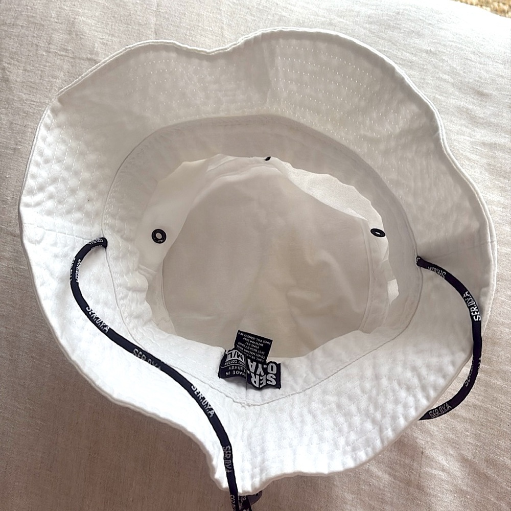 SER.O.YA Washed Denim Bucket Hat – White - Picture 6 of 6
